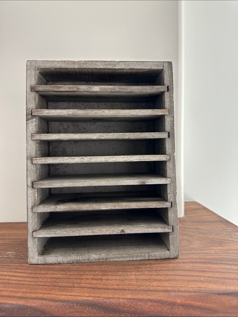 Rustic Farmhouse Desktop Organizer /Mail Organizer - Gray